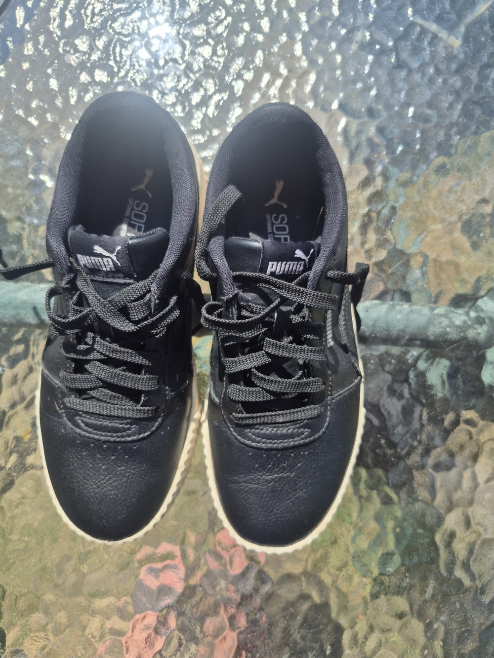 Puma Womens Black Lace-Up Athletic Shoes